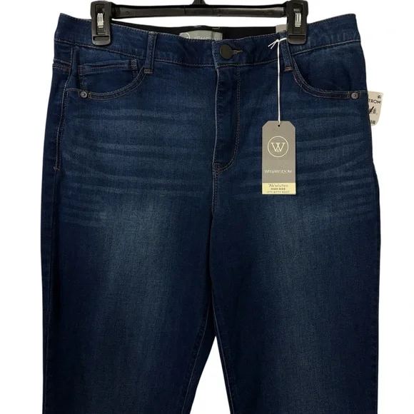 WIT & WISDOM NWT blue brittany itty bitty boot cut jeans 14 - Picture 6 of 11